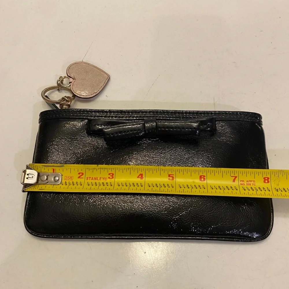 Kate Spade York Bow Front Pochette Wristlet Clutch with charm